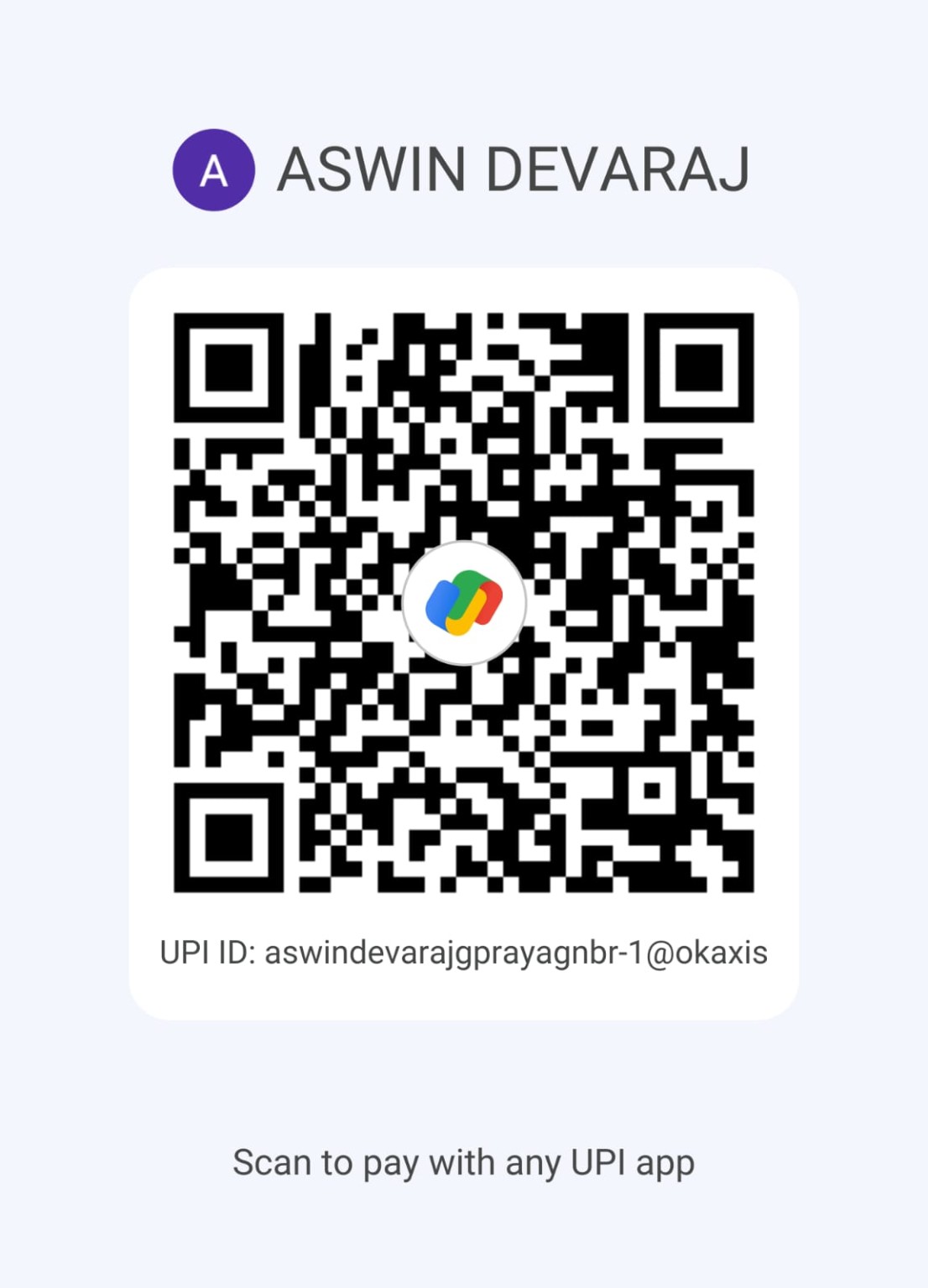 Official UPI payment QR code
